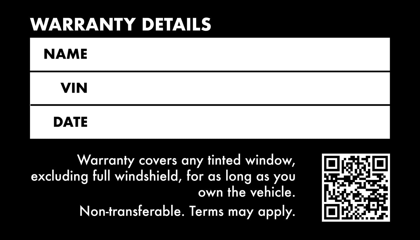 No Fault Tint Warranty